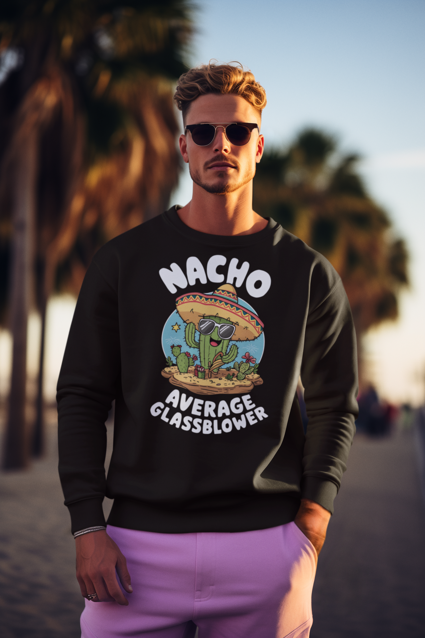 Nacho Average Glass Blower - Unisex Heavy Blend™ Crewneck Sweatshirt